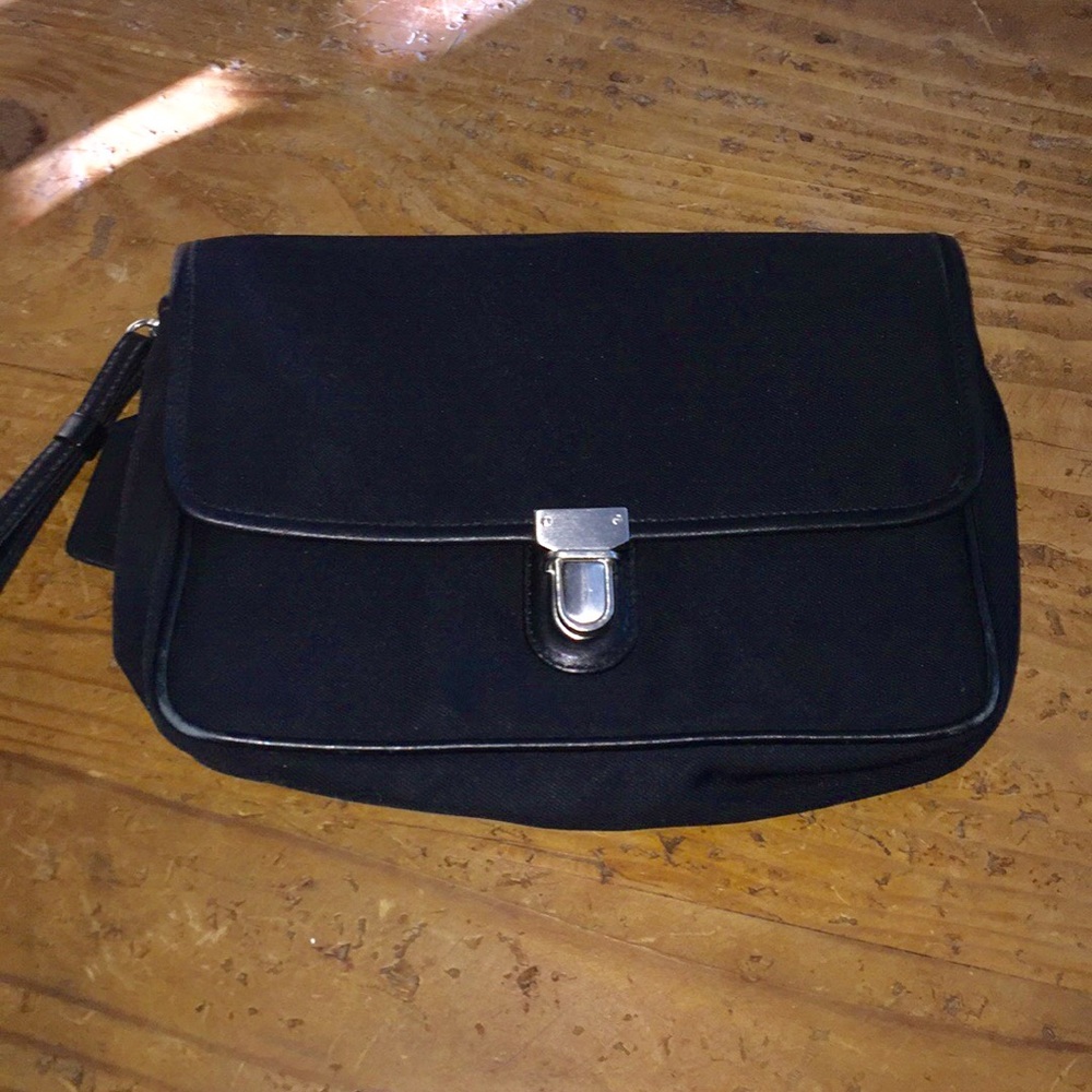 RARE VINTAGE Unisex COACH small commuter Black nylon office bag - Picture 2 of 4